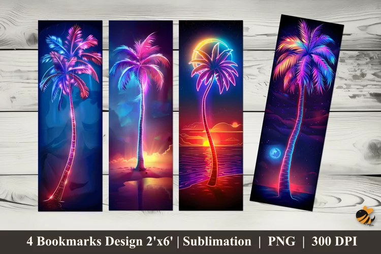 Sparkling Tree Bookmarks Sublimation Design