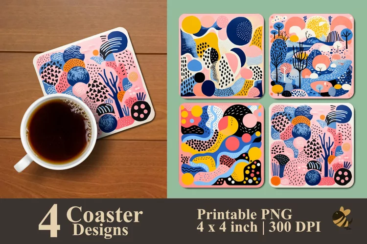 Simple Arts Coaster Sublimation Designs