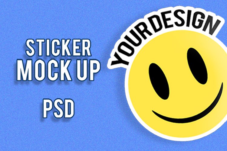 Sticker mock up PSD example image 1