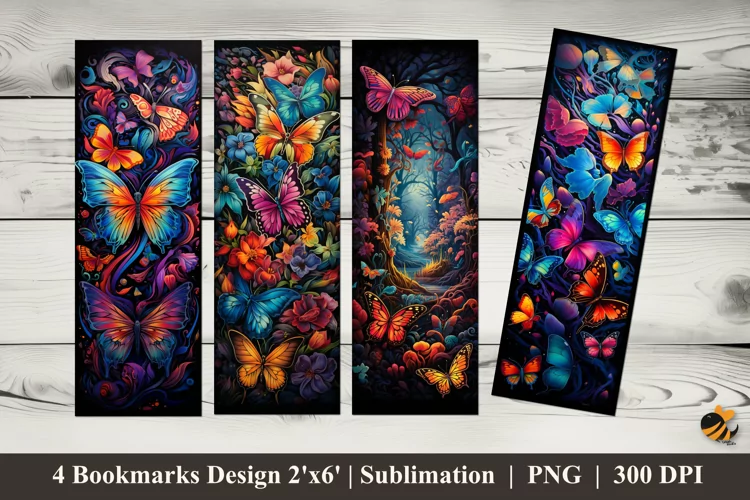 Butterfly Effect Bookmarks Sublimation Design