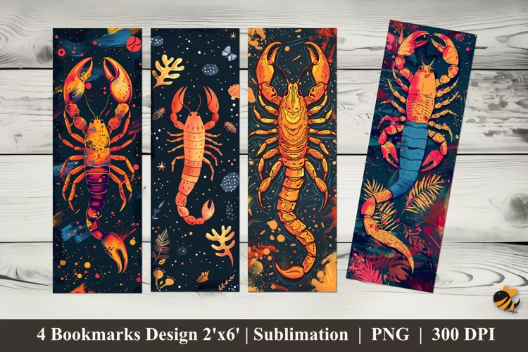 Scorpion Bookmarks Sublimation Design