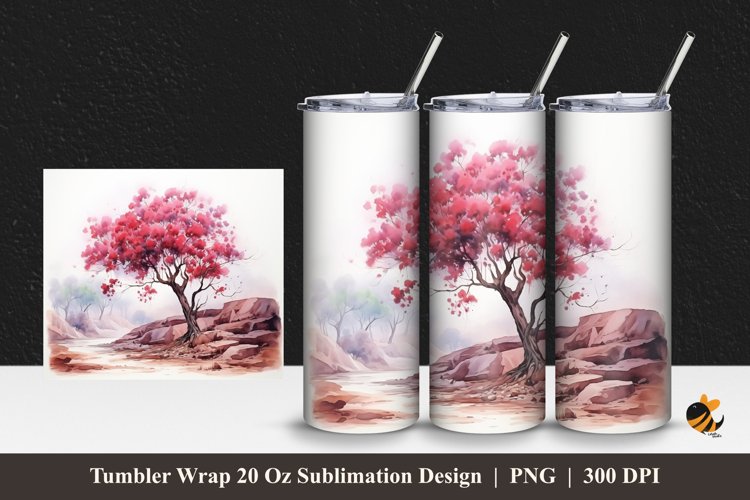 Magnificent Views Tumbler Wrap Sublimation Design 1 example image 1