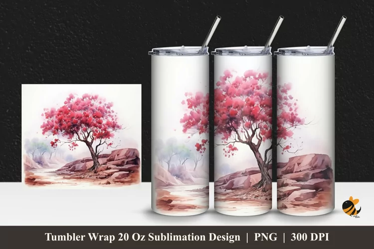 Magnificent Views Tumbler Wrap Sublimation Design 1