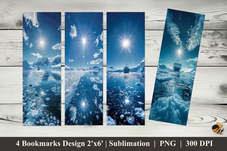 Arctic Ocean Bookmarks Sublimation Design