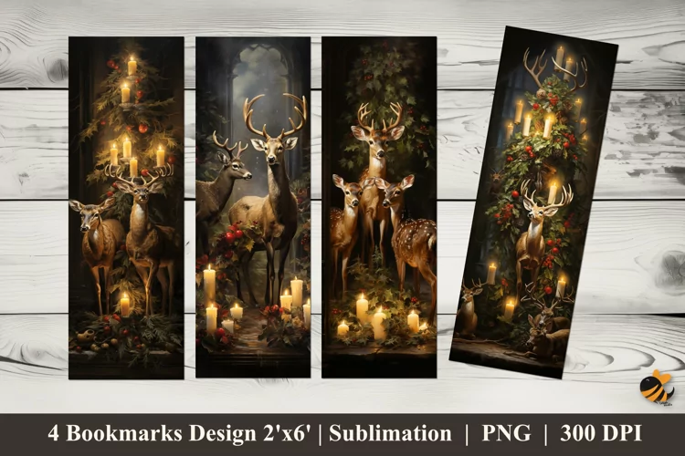 Old Deer Bookmarks Sublimation Design