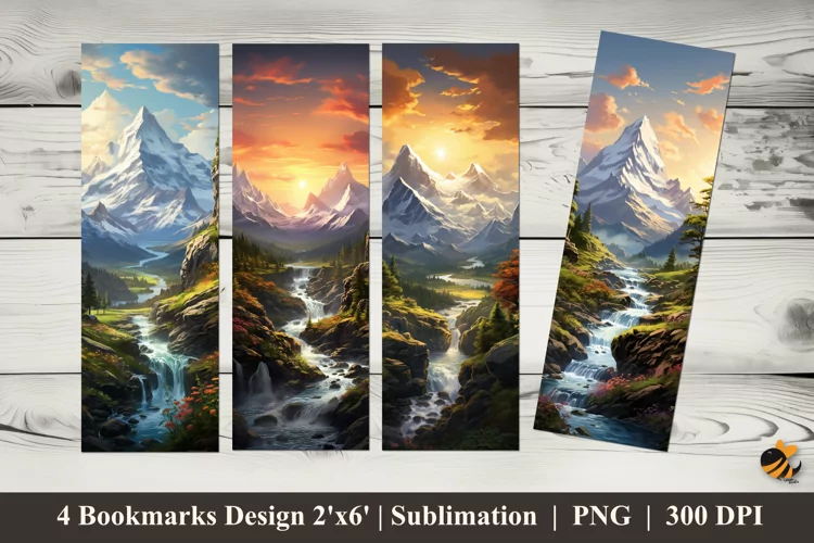 Beautiful Highlands Bookmarks Sublimation Design
