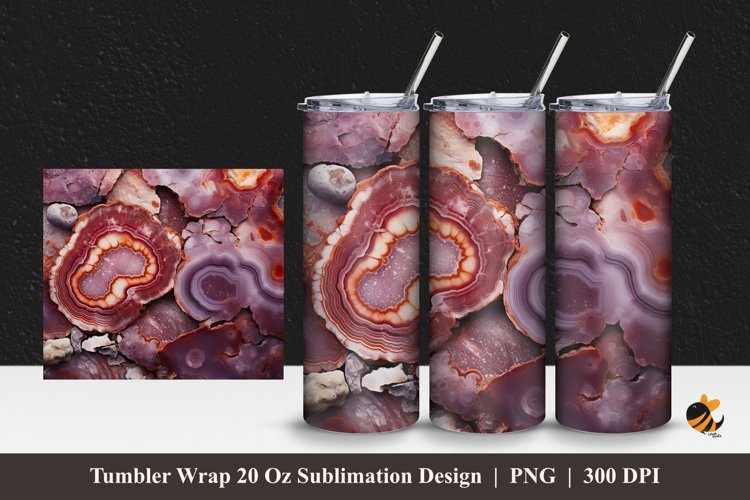 Art Abstract Tumbler Wrap Sublimation Design 1 example image 1