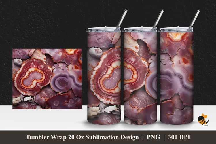 Art Abstract Tumbler Wrap Sublimation Design 1