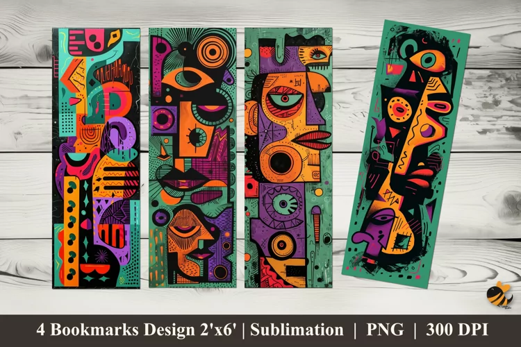 Funny Art Design Bookmarks Sublimation Design