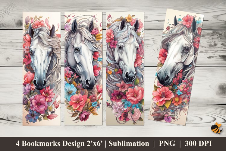 Beautiful Horse Bookmarks Sublimation Design