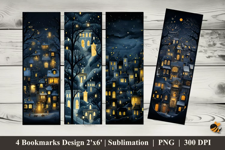 Serene Lodging Bookmarks Sublimation Design