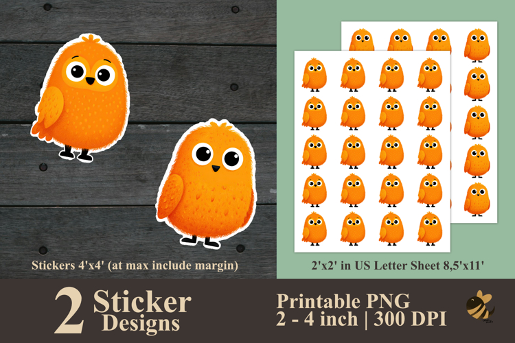 Cute Chick Sticker Designs PNG