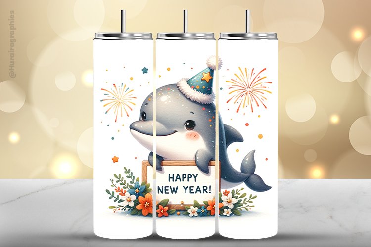Dolphain Tumbler Wrap| Tumbler Sublimation Wrap