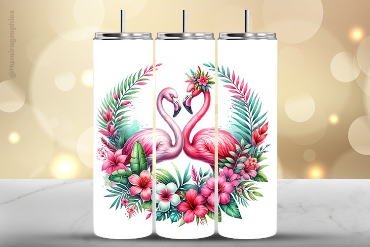 Flamingo Tumbler Wrap| Tumbler Sublimation Wrap