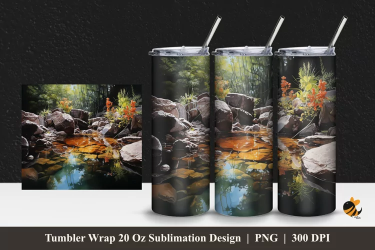 Natural Inspiration Tumbler Wrap Sublimation Design 1
