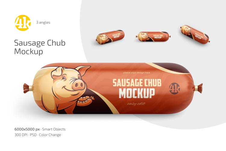 Sausage Chub Mockup Set