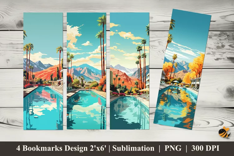 Natural Water Bookmark Sublimation Design