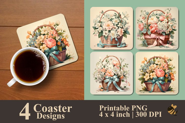 Special Flowers Coaster Sublimation Designs