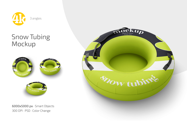 Snow Tubing Mockup Set