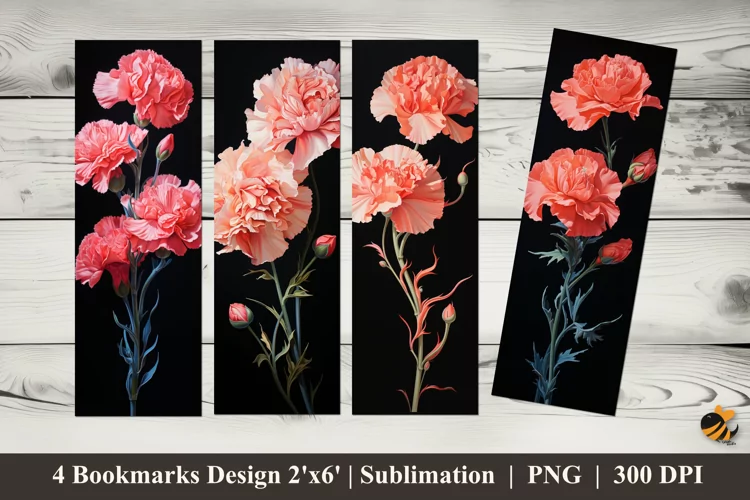 Blooming Flower Bookmarks Sublimation Design