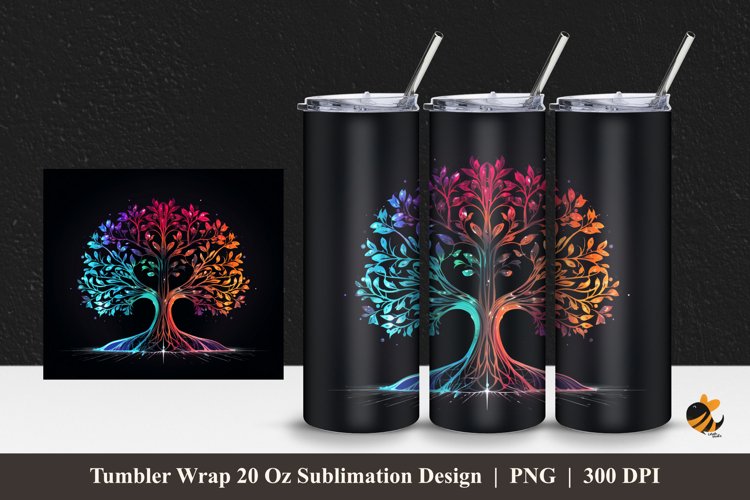 Fantasy Mangrove Tumbler Wrap Sublimation Design 1