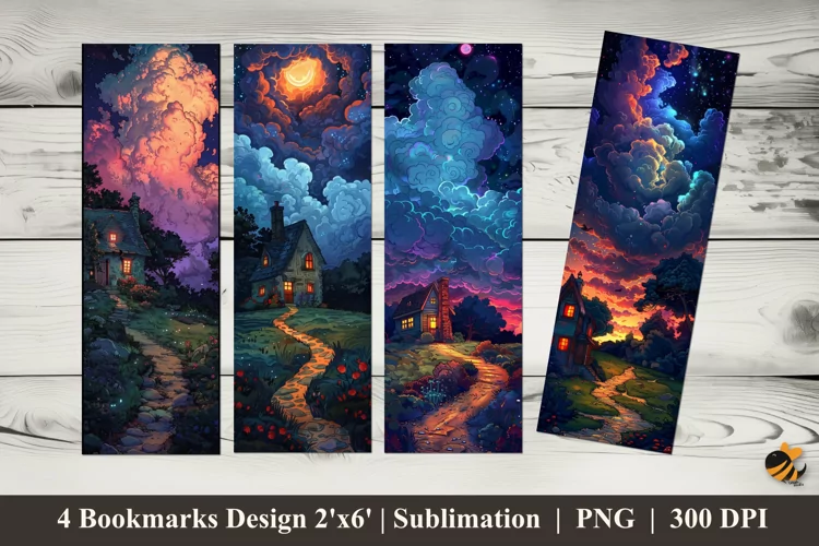 Comfortable Home Bookmarks Sublimation Design