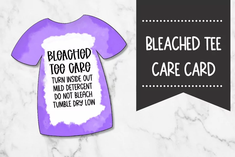 Neon Purple| Bleached T-Shirt Care Card