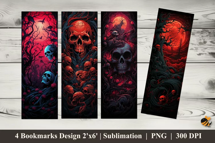 Haunted Tree Bookmarks Sublimation Design
