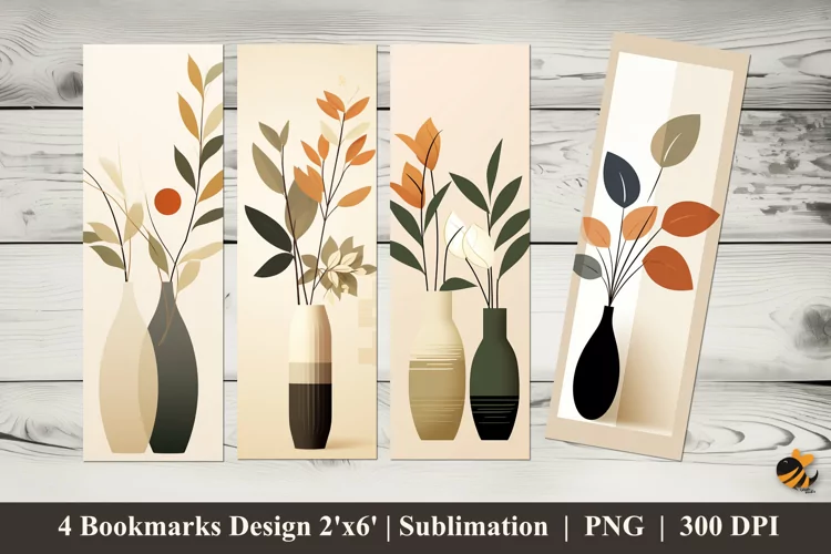 Simple Shapes Bookmarks Sublimation Design