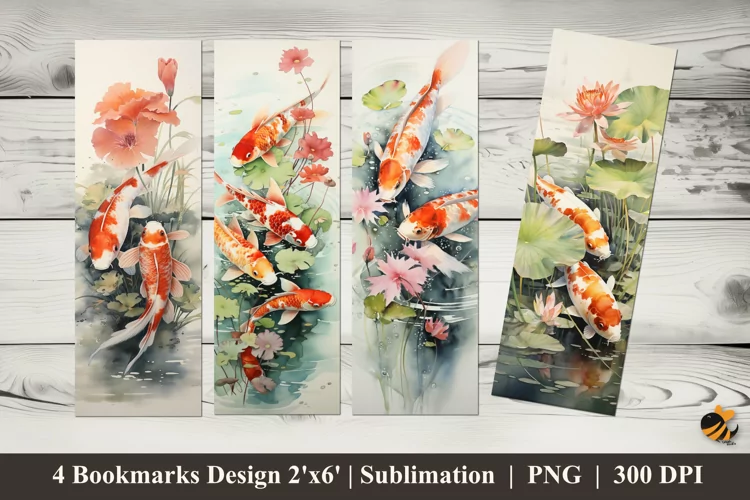 Koi Habitats Bookmarks Sublimation Design
