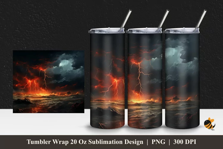 Terrible Rain Tumbler Wrap Sublimation Design 1