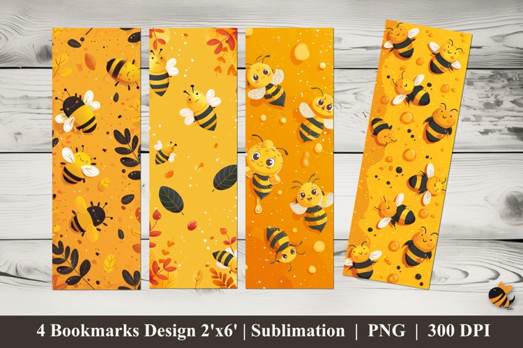 Sweet Bees Bookmarks Sublimation Design