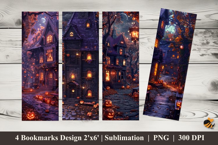 Pumpkin House Bookmarks Sublimation Design