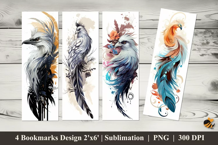 Beautiful Bird Bookmarks Sublimation Design
