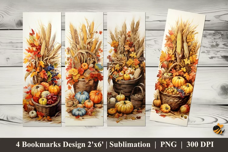Autumn Harvest Bookmarks Sublimation Design