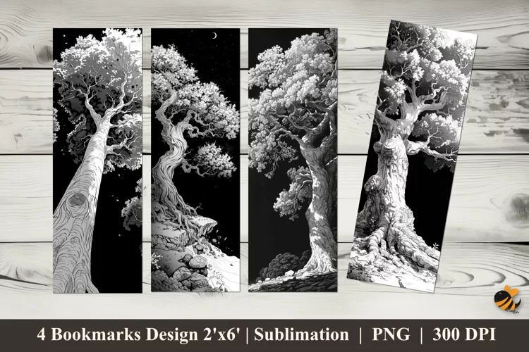 Big Tree Bookmarks Sublimation Design