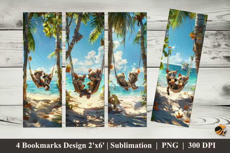 Two Cute Small Bookmarks Sublimation Design