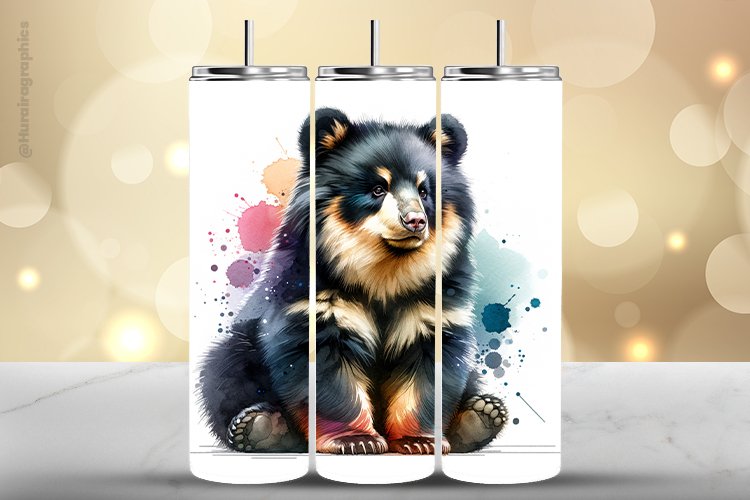 Bear Tumbler Wrap| Tumbler Sublimation Wrap