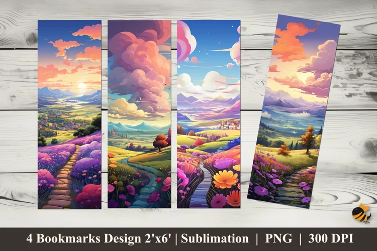 Sky Garden Bookmarks Sublimation Design