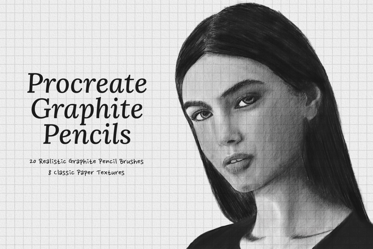 Procreate Graphite Pencils Set example image 1