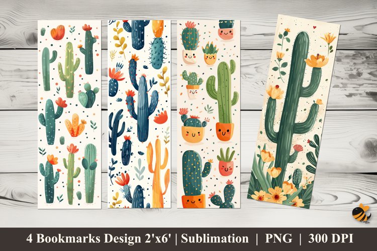 Cactusy Bookmarks Sublimation Design