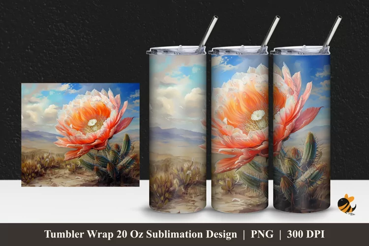 Flower Exploration Tumbler Wrap Sublimation Design 1
