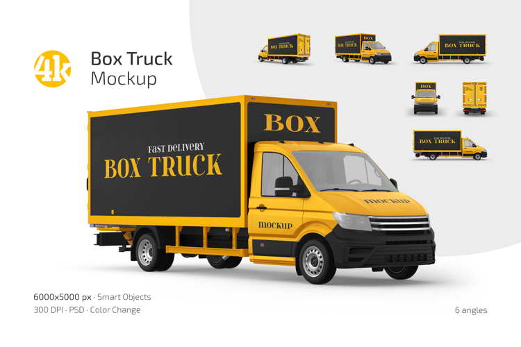 Box Truck Mockup Set