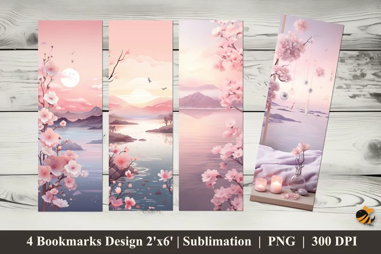 Spring Lake Bookmarks Sublimation Design