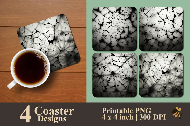 Cool Cable Net Coaster Sublimation Design example image 1