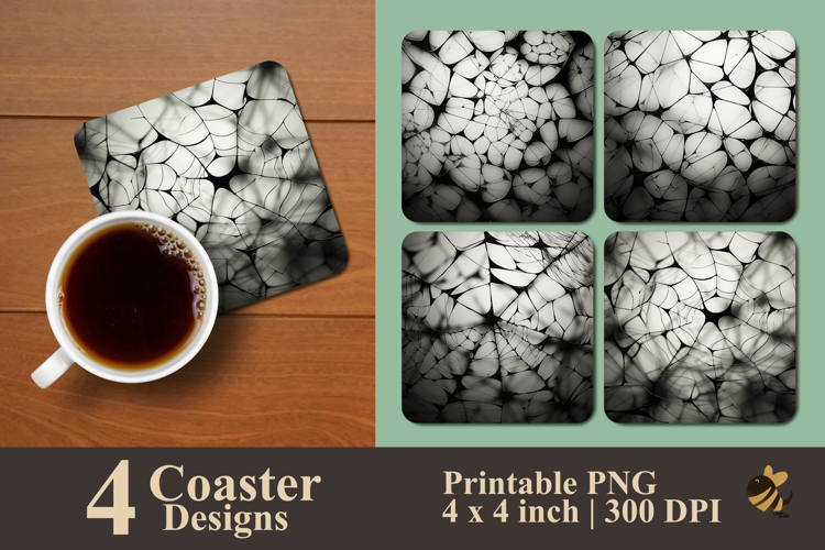 Cool Cable Net Coaster Sublimation Design