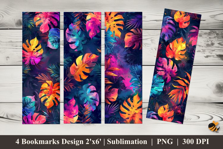 Monstera Abstract Bookmarks Sublimation Design