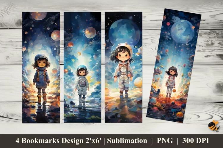 Child's Dream Bookmarks Sublimation Design