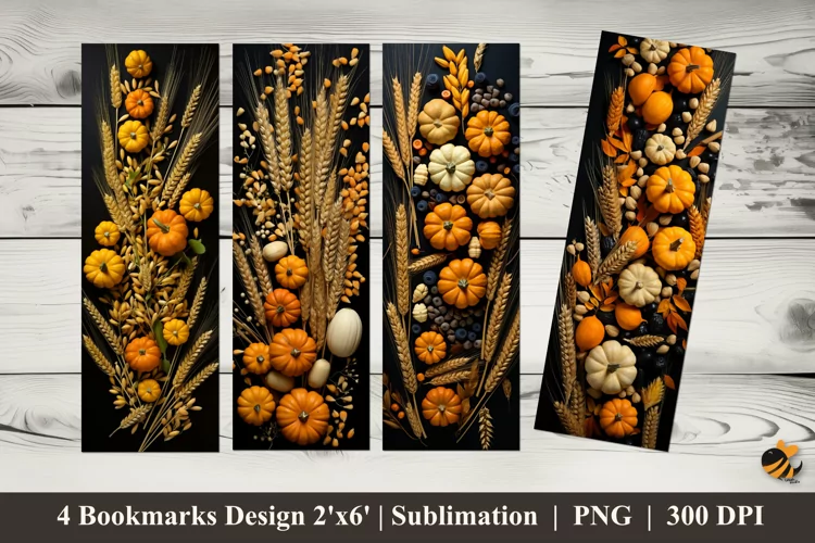 Harvest Season Bookmarks Sublimation Design
