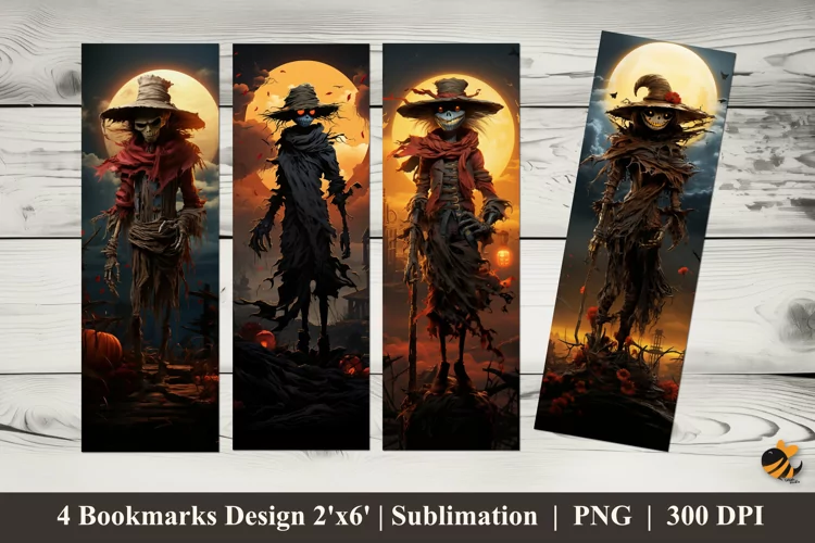 Halloween Ghost Bookmarks Sublimation Design